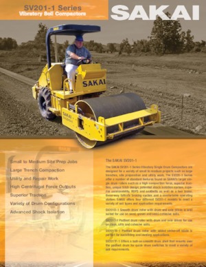 Еднобандажни валяци Sakai SV201TB-1