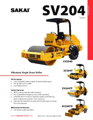 Еднобандажни валяци Sakai SV204TF