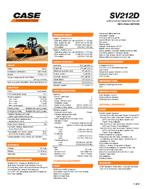 Еднобандажни валяци Case SV212D