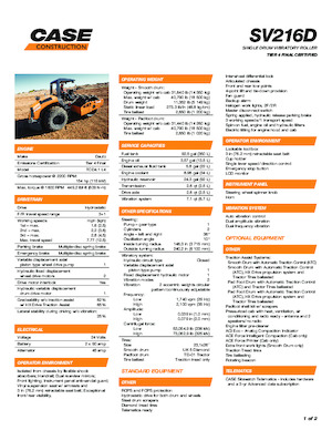 Еднобандажни валяци Case SV216D