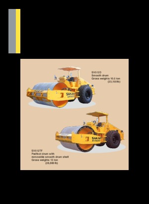 Еднобандажни валяци Sakai SV512T