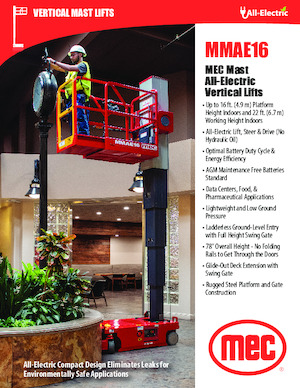 Подемници с единична вертикална мачта MEC MMAE16