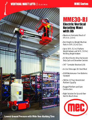 Подемници с единична вертикална мачта MEC MME30-RJ