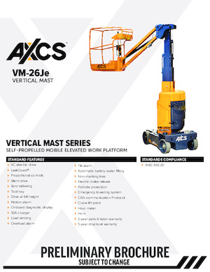 Подемници с единична вертикална мачта AXCS VM-26Je