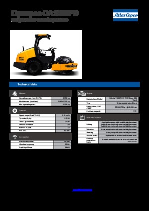 Еднобандажни валяци Dynapac CA 1300 PD