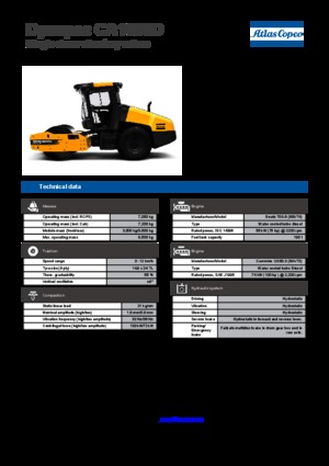 Еднобандажни валяци Dynapac CA 1500 D