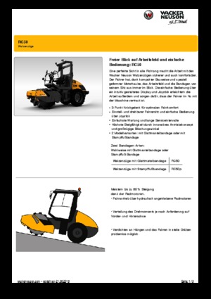 Еднобандажни валяци Wacker Neuson RC50P