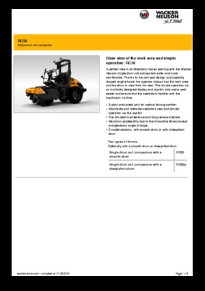 Еднобандажни валяци Wacker Neuson RC50P