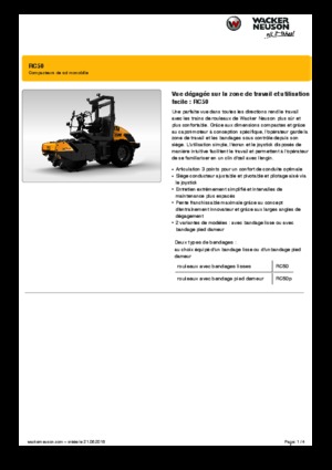 Еднобандажни валяци Wacker Neuson RC50P