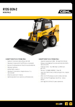 Челни товарачи Gehl R135