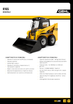 Челни товарачи Gehl R165