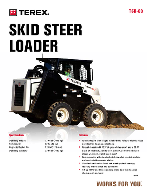 Челни товарачи Terex TSR 80