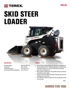 Челни товарачи Terex TSV 80