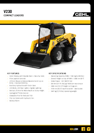 Челни товарачи Gehl V230