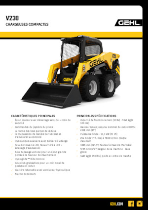 Челни товарачи Gehl V230