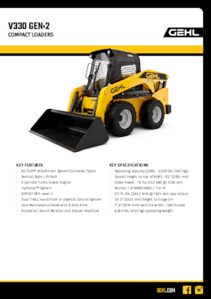 Челни товарачи Gehl V330