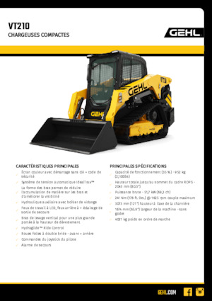 Челни товарачи Gehl VT210