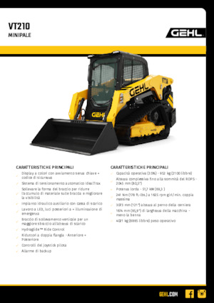 Челни товарачи Gehl VT210