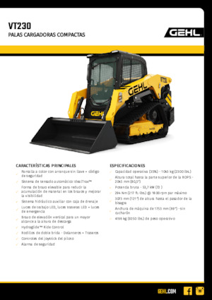 Челни товарачи Gehl VT230