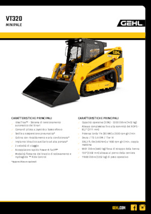 Челни товарачи Gehl VT320