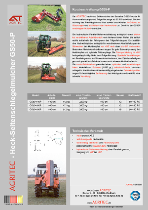 Наклонни косачки Agritec GS 50 S 140