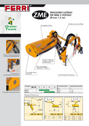 Наклонни косачки Ferri ZME 155 Green Team