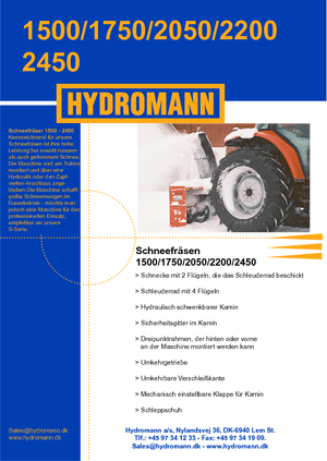 Фрези за сняг Hydromann 2050