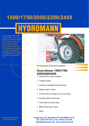 Фрези за сняг Hydromann 2050