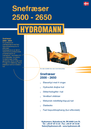 Фрези за сняг Hydromann 2500