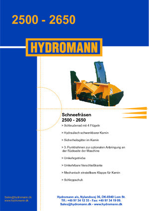 Фрези за сняг Hydromann 2500