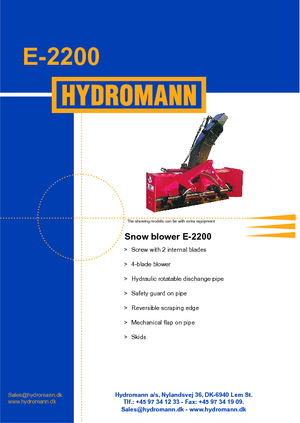 Фрези за сняг Hydromann E 2200