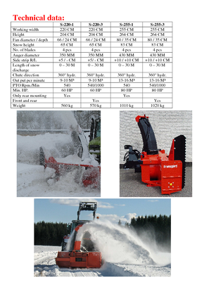 Фрези за сняг Fransgard S 220-3