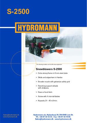 Фрези за сняг Hydromann S 2500