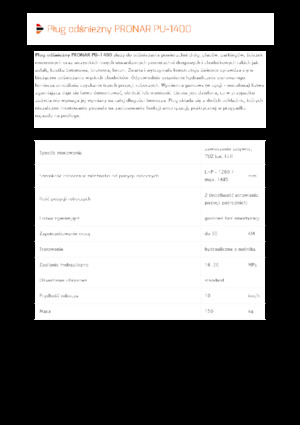 Снегорини с въртящи се капаци Pronar PU 1400