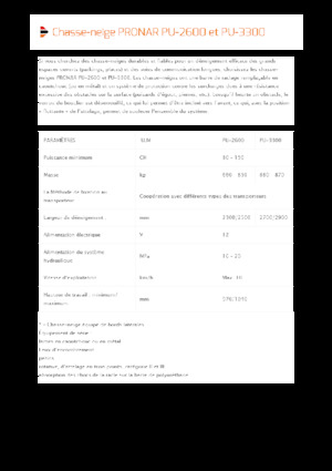 Снегорини с въртящи се капаци Pronar PU 2600