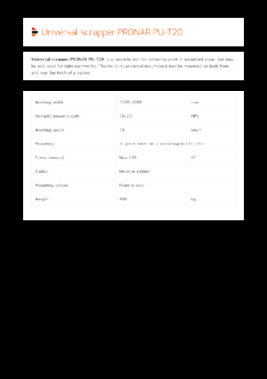 Снегорини с въртящи се капаци Pronar PU-T20