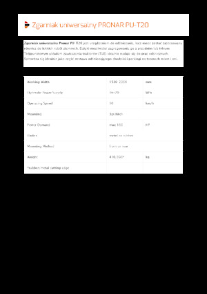 Снегорини с въртящи се капаци Pronar PU-T20