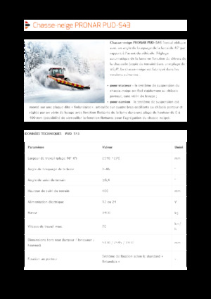 Снегорини с въртящи се капаци Pronar PUD S43