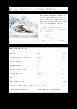 Снегорини с въртящи се капаци Pronar PUD S43