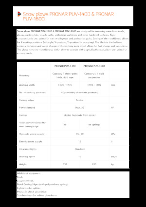 Снегорини с въртящи се капаци Pronar PUV 1600