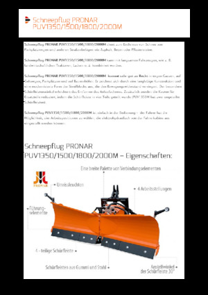 Снегорини с въртящи се капаци Pronar PUV 1350M