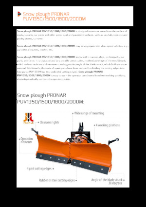 Снегорини с въртящи се капаци Pronar PUV 1350M