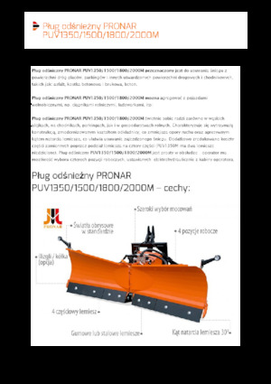 Снегорини с въртящи се капаци Pronar PUV 1500M