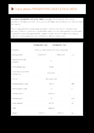 Снегорини с въртящи се капаци Pronar PUV 2800