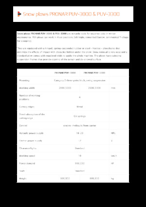 Снегорини с въртящи се капаци Pronar PUV 3300