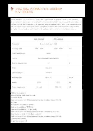 Снегорини с въртящи се капаци Pronar PUV 3600HD