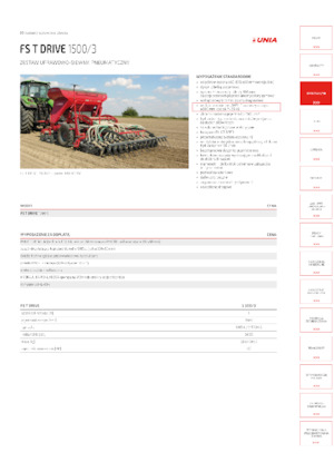 Сеялки Unia FS T Drive 1500/3
