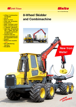 Специални плъзгащи се трактори Welte W 240