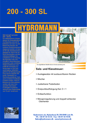 Разпъсквателни приставки Hydromann 300 SL