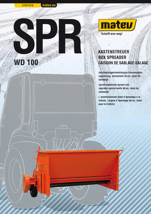 Разпъсквателни приставки Matev SPR-WD 100